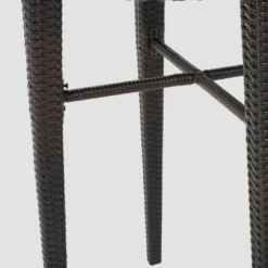 Dominica Round Wicker Bar Table - Brown - Christopher Knight Home -Outdoor Living Shop GUEST a7996170 1e49 476b 88af 70249211f489