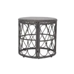 Bruce Outdoor Round Wicker Side Table Gray - Christopher Knight Home -Outdoor Living Shop GUEST a8716f6c 10e2 49dd 954b ba7939b1c8c8