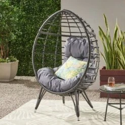 Gianni Wicker Teardrop Chair - Christopher Knight Home