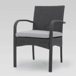 Luster 6pc Acacia Wood And Wicker Dining Set - Light Gray/Gray - Christopher Knight Home -Outdoor Living Shop GUEST a9c814b1 abfd 4832 aad8 d64603485f28