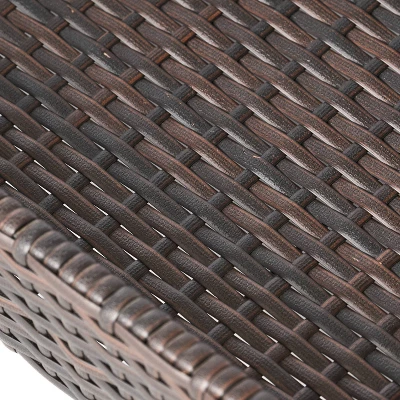 Savona Wicker Outdoor Serving Cart - Brown - Christopher Knight Home 6 Savona Wicker Outdoor Serving Cart - Brown - Christopher Knight Home - Image 4