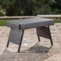 Salem 3pc Brown Wicker Lounge And Coffee Table - Charcoal - Christopher Knight Home -Outdoor Living Shop GUEST ab0b9dc4 a1a5 40bd ab9c 6a09a23de536