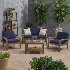 4pc Grenada Acacia Patio Chat Set With Sunbrella Cushions - Christopher Knight Home 17 4pc Grenada Acacia Patio Chat Set With Sunbrella Cushions - Christopher Knight Home -Outdoor Living Shop GUEST ac52038e a19d 499e 8739 32308b2b6fd1