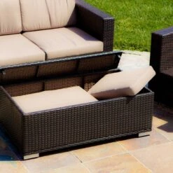 Murano 4pc Wicker Patio Sofa Set - Brown - Christopher Knight Home -Outdoor Living Shop GUEST ac630ae0 9f0b 4a19 9d27 924187f8a7f7