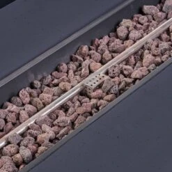 Cape Coral 3pc Aluminum And Rectangular MGO Fire Table Set - Gray - Christopher Knight Home -Outdoor Living Shop GUEST adc16923 e570 4499 9137 ba485d2dd65b