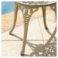 Nassau 3pc Cast Aluminum Patio Bistro Set - Sand - Christopher Knight Home -Outdoor Living Shop GUEST ae588a0f 725f 49e4 97b7 eb5e29e29eb7