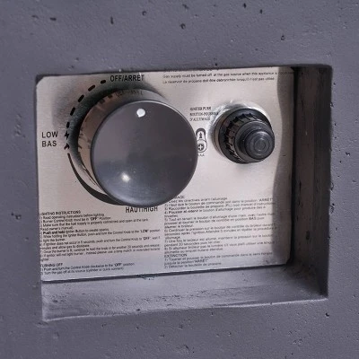 Aidan Rectangle 40" Lightweight Concrete Gas Fire Pit - Dark Gray - Christopher Knight Home 7 Aidan Rectangle 40" Lightweight Concrete Gas Fire Pit - Dark Gray - Christopher Knight Home - Image 5