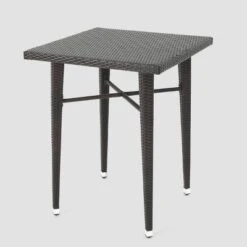 Dominica Square Wicker Bar Table - Brown - Christopher Knight Home