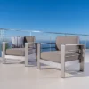 Cape Coral 2pk Aluminum Patio Club Chair - Khaki - Christopher Knight Home -Outdoor Living Shop GUEST b0cbb774 e469 48f5 b464 eb4eb2c145bf