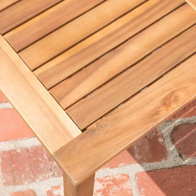 Perla 6pc Acacia Wood Patio Chat Set - Blue - Christopher Knight Home 4 Perla 6pc Acacia Wood Patio Chat Set - Blue - Christopher Knight Home - Image 2