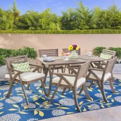 Hermosa 7pc Acacia Dining Set - Christopher Knight Home -Outdoor Living Shop GUEST b27ad80d 6e74 49d6 8fd1 1c622ac90074