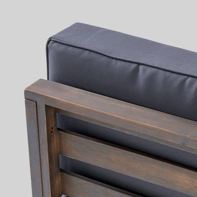 Oana 6pc Acacia Wood Patio Sectional Seating Set - Christopher Knight Home 5 Oana 6pc Acacia Wood Patio Sectional Seating Set - Christopher Knight Home - Image 3