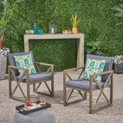Andora 2pk Acacia Wood Club Chairs - Christopher Knight Home -Outdoor Living Shop GUEST b66c3a7e f8a1 4a2a af16 65eb73997401