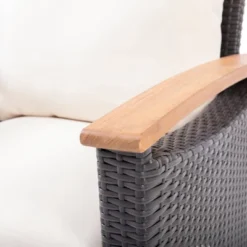 Isla Outdoor 4 Seater Chat Set With Coffee Table - Brown/Beige/Teak - Christopher Knight Home -Outdoor Living Shop GUEST b6897fd9 0977 43da 9b67 939cc6d96952