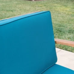 Perla 9pc Acacia Wood Patio Conversation Set - Teak/Blue - Christopher Knight Home -Outdoor Living Shop GUEST b6e48de0 1735 4eeb 96c0 2a7a44a6e605