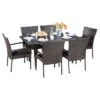 Delani 7pc Wicker Patio Dining Set - Brown - Christopher Knight Home -Outdoor Living Shop GUEST b841e6f4 69a4 46c3 acc4 6bfda033b51f