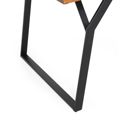 Varva Rectangular Outdoor Acacia Wood Dining Table Teak/Black - Christopher Knight Home 3 Varva Rectangular Outdoor Acacia Wood Dining Table Teak/Black - Christopher Knight Home