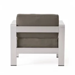 Cape Coral 5pc Aluminum And MGO Seating Set With Fire Table Khaki/Light Gray - Christopher Knight Home -Outdoor Living Shop GUEST b908a776 4abb 4bd1 89db 5105e80f5498