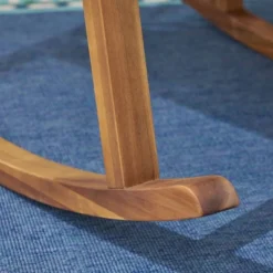 2pk Candel Acacia Wood Rocking Patio Chair Teak/Cream - Christopher Knight Home -Outdoor Living Shop GUEST b951bd9a e22a 4f6e 8feb 437accd1c34f