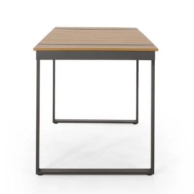 Colfax 7pc Outdoor Aluminum Dining Set - Natural/Gray/Dark Gray - Christopher Knight Home 7 Colfax 7pc Outdoor Aluminum Dining Set - Natural/Gray/Dark Gray - Christopher Knight Home - Image 5