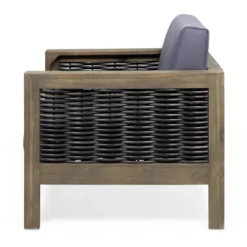 Linwood 2pk Outdoor Acacia Wood Club Chairs With Wicker Accents - Gray/Dark Gray - Christopher Knight Home 14 Linwood 2pk Outdoor Acacia Wood Club Chairs With Wicker Accents - Gray/Dark Gray - Christopher Knight Home -Outdoor Living Shop GUEST bbcdb673 d229 4005 aba0 5cd3bbf0b614