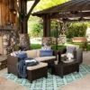 Puerta 6pc Wicker Seating Set - Dark Brown/Beige - Christopher Knight Home -Outdoor Living Shop GUEST bd5f4c04 a86d 485b 9d48 8ae7b94b041f