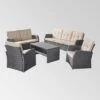 Sanger 5pc Wicker Chat Set Gray - Christopher Knight Home -Outdoor Living Shop GUEST bfff929c cdd8 427b bd8b 454f81791b9b