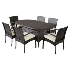 Anthony 7pc Dining Set - Multibrown - Christopher Knight Home
