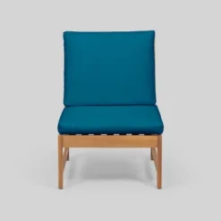 6pc Carolina Acacia Wood Sofa Sectional Set Blue - Christopher Knight Home -Outdoor Living Shop GUEST c1d63dc1 2f2e 47c0 ae19 7662841f162e