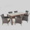 Lincoln 7pc Acacia Wood & Wicker Patio Dining Set - Dark Brown - Christopher Knight Home -Outdoor Living Shop GUEST c1e3f069 c0a8 4ed8 90ff 0c3dafdfddcf