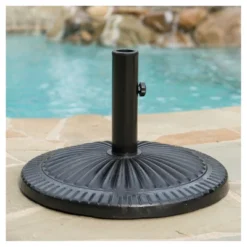 Syros Round Resin And Steel Umbrella Base - Black - Christopher Knight Home 6 Syros Round Resin And Steel Umbrella Base - Black - Christopher Knight Home -Outdoor Living Shop GUEST c354188b cca1 4bae bdb9 fbc294f50de1