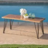 Zion Industrial Coffee Table - Teak/Rustic Metal - Christopher Knight Home