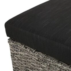 Puerta 2pk Outdoor Wicker Ottomans With Cushions - Black/Dark Gray - Christopher Knight Home -Outdoor Living Shop GUEST c6418ad9 55ba 4e1b 8c32 b39f0de62659