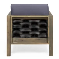 Linwood 2pk Outdoor Acacia Wood Club Chairs With Wicker Accents - Gray/Dark Gray - Christopher Knight Home 16 Linwood 2pk Outdoor Acacia Wood Club Chairs With Wicker Accents - Gray/Dark Gray - Christopher Knight Home -Outdoor Living Shop GUEST c6460f9c f836 4839 b220 f9c82ef62aad