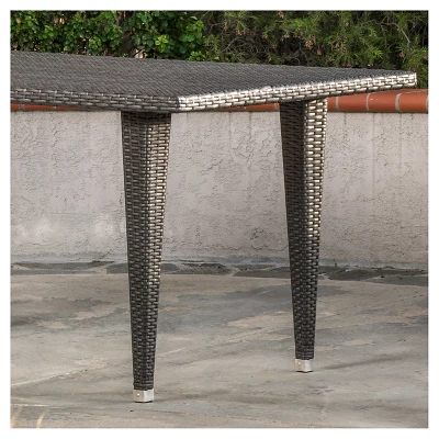 Cliff 7pc Wicker Patio Dining Set - Gray - Christopher Knight Home 5 Cliff 7pc Wicker Patio Dining Set - Gray - Christopher Knight Home - Image 3