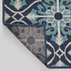 7'10" X 10' Morocco Trellis Outdoor Rug Navy/Blue - Christopher Knight Home -Outdoor Living Shop GUEST c86dfd67 6286 429d 8594 b738f2643d2b