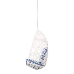 Los Alamitos Indoor/Outdoor Wicker Hanging Chair With 8' Chain - White/Blue - Christopher Knight Home 11 Los Alamitos Indoor/Outdoor Wicker Hanging Chair With 8' Chain - White/Blue - Christopher Knight Home -Outdoor Living Shop GUEST c8847f37 a885 4886 86fb c6a0c10ce8db