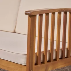 Carolina Acacia Wood Patio Sofa Teak - Christopher Knight Home -Outdoor Living Shop GUEST ca4c8ff5 4aab 4312 86c2 d0a0323688c3