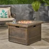 Landman Square 32" Lightweight Concrete Gas Fire Pit - Natural - Christopher Knight Home -Outdoor Living Shop GUEST cb187733 6e70 49e8 9b8e 9b2b9f17bc5d