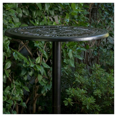 Waterbury Cast Aluminum Round Bar Table - Copper - Christopher Knight Home 4 Waterbury Cast Aluminum Round Bar Table - Copper - Christopher Knight Home - Image 2