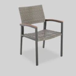 Luton 2pk Wicker & Aluminum Patio Dining Chair - Gray - Christopher Knight Home -Outdoor Living Shop GUEST cbeda263 478b 4627 85ea 538f1905178f