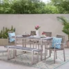 Quay 6pc Outdoor Aluminum Dining Set - Gray/Dark Gray/Silver - Christopher Knight Home -Outdoor Living Shop GUEST cc5910b5 edc2 425c be99 fe63c41b2c77
