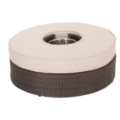 Madras Tortuga 8pc Wicker 1/2 Round Seating Set With Ice Bucket Ottoman - Brown/Beige - Christopher Knight Home 8 Madras Tortuga 8pc Wicker 1/2 Round Seating Set With Ice Bucket Ottoman - Brown/Beige - Christopher Knight Home -Outdoor Living Shop GUEST cd2176e7 dafd 4f0f 92a0 041c0ca39517