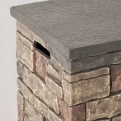 Everglade 6pc Acacia Wood Club Chairs And Fire Pit Set Teak/White/Stone - Christopher Knight Home -Outdoor Living Shop GUEST ce824ace ab61 4cfa 9e38 3f85145747fc