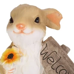 28.25" Concrete Silverbow Outdoor Rabbit Garden Statue - White And Brown - Christopher Knight Home -Outdoor Living Shop GUEST cf3b253c 69bf 4f82 8b93 7aaea4ede515