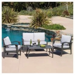 Honolulu Outdoor 4pc Wicker Seating Set And Cushions - Christopher Knight Home -Outdoor Living Shop GUEST d12f396e 9dd7 44b5 9789 0372da75f670