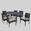 Carter 7pc Wicker Patio Dining Set - Brown/Creme- Christopher Knight Home -Outdoor Living Shop GUEST d1cdc560 e2da 49b3 a6e3 c0b46429e06e