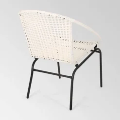 Java 3pc Faux Rattan Modern Chat Set - White - Christopher Knight Home -Outdoor Living Shop GUEST d418ba0a 42fd 4790 99a6 608b2fa3e58a