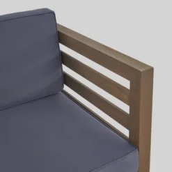 Oana 6pc Acacia Wood Sofa Chat Set - Gray/Dark Gray - Christopher Knight Home -Outdoor Living Shop GUEST d4a59400 cc48 4289 94ad 0ccd38f3f156