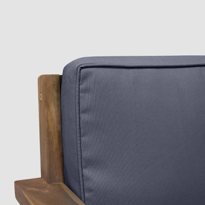 Santa Ana 2pk Acacia Wood Club Chairs Teak/Dark Gray - Christopher Knight Home 4 Santa Ana 2pk Acacia Wood Club Chairs Teak/Dark Gray - Christopher Knight Home - Image 2